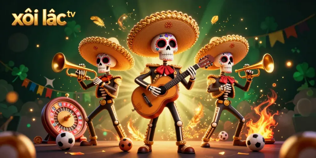 Experience thrilling sports betting action with xôi lạc tv's vibrant mariachi scene filled with gaming excitement.