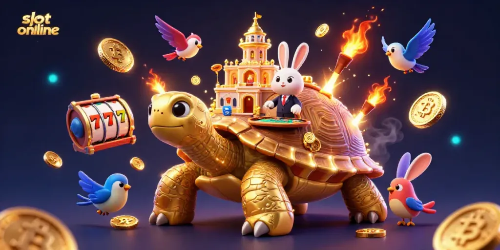 Spin and win big with engaging slot online action featuring vibrant characters and casino elements.