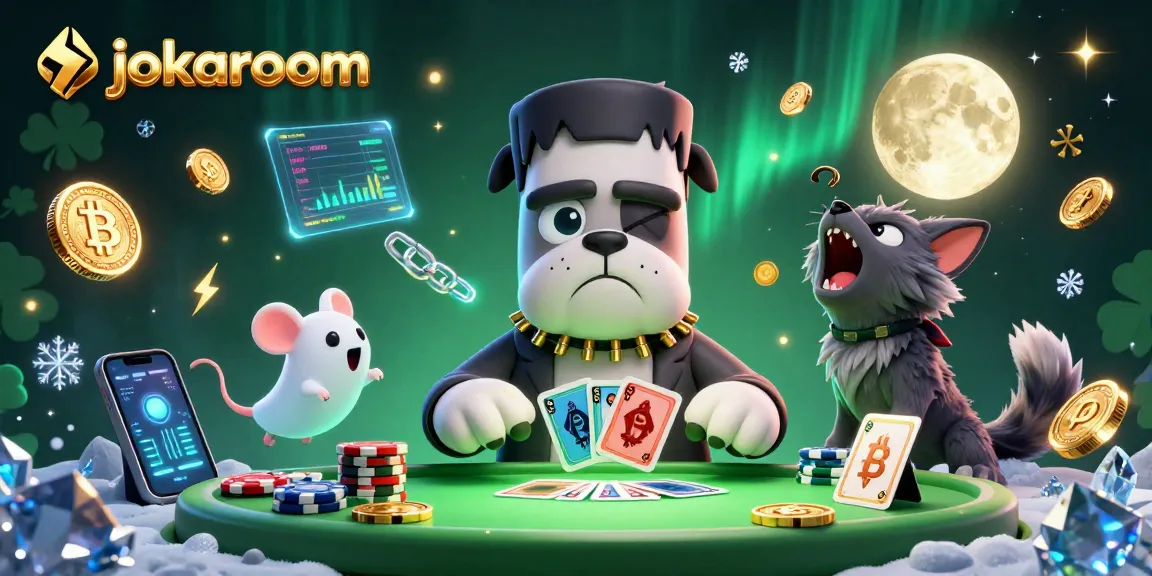 Join the fun at jokaroom by playing blackjack with a unique 3D monster theme and crypto elements.